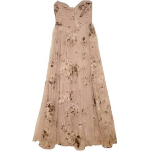 Fashion Nova Full Length Off-the-Shoulder Light Lavender Floral Gown Size Small